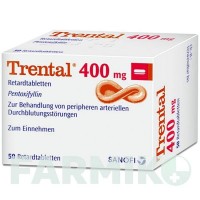 ТРЕНТАЛ (TRENTAL) 400 мг таблетки 50 шт - Пентоксифиллин SANOFI