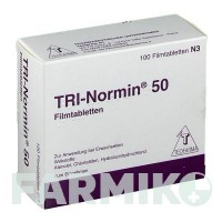 ТРІ НОРМІН (TRI NORMIN) 50 таблетки 100 шт - Атенолол, Хлорталідон, Гідралазин TEOFARMA