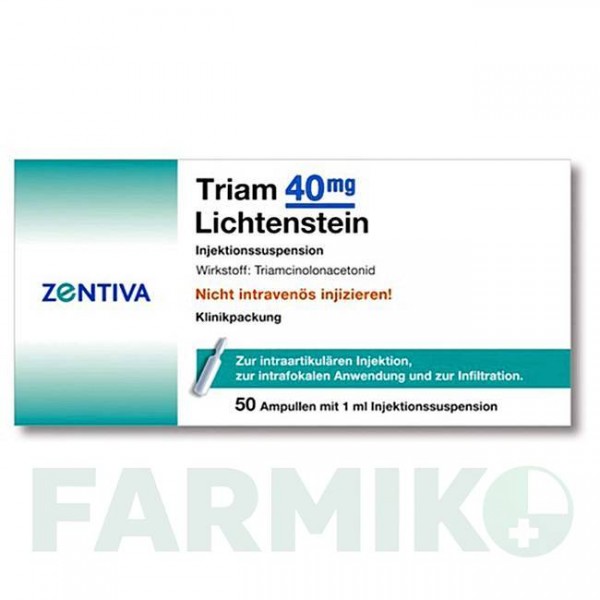 ТРІАМ (TRIAM) 40 мг ампули 50x1 мл - Триамцинолон депо ZENTIVA