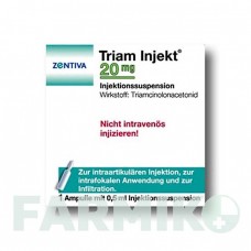 ТРІАМ ІНЖЕКТ (TRIAM INJEKT) 20 мг ампули 1x0,5 мл - Триамцинолон депо ZENTIVA
