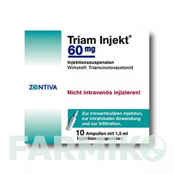 ТРІАМ ІНЖЕКТ (TRIAM INJEKT) 60 мг ампули 10x1,5 мл - Триамцинолон депо ZENTIVA