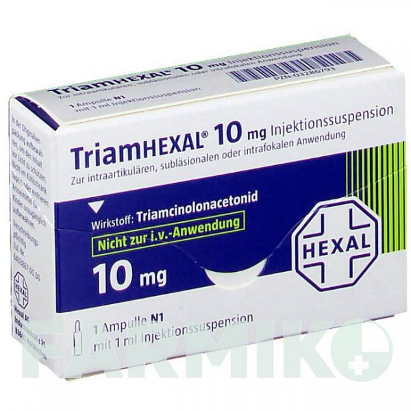 ТРИАМГЕКСАЛ (TRIAMHEXAL) 10 суспензия 1x1 мл - Триамцинолон депо HEXAL