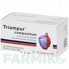 ТРИАМПУР (TRIAMPUR) таблетки 50 шт - Гидрохлоротиазид, Триамтерен TEVA