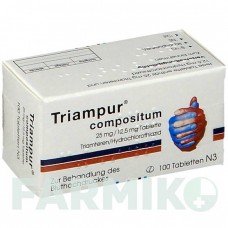 ТРИАМПУР (TRIAMPUR) таблетки 100 шт - Гидрохлоротиазид, Триамтерен TEVA