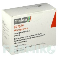 ТРИМБОУ (TRIMBOW) 87 мкг/5 мкг/9 мкг 120 доз аерозоль 3 шт - Формотерол, Глікопіронію бромід, Беклометазон AXICORP PHARMA