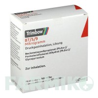 ТРИМБОУ (TRIMBOW) 87 мкг/5 мкг/9 мкг 120 доз аерозоль 2 шт - Формотерол, Глікопіронію бромід, Беклометазон DOCPHARM