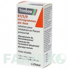 ТРИМБОУ (TRIMBOW) 87 мкг/5 мкг/9 мкг 120 доз аерозоль 1 шт - Формотерол, Глікопіронію бромід, Беклометазон KOHLPHARMA