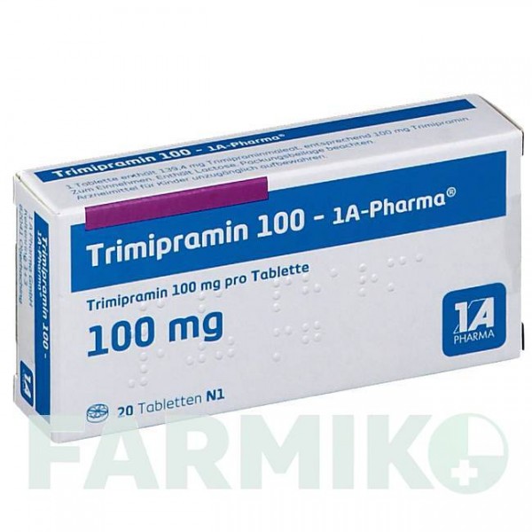 ТРИМІПРАМІН (TRIMIPRAMIN) 100 таблетки 20 шт - Триміпрамін 1 A PHARMA