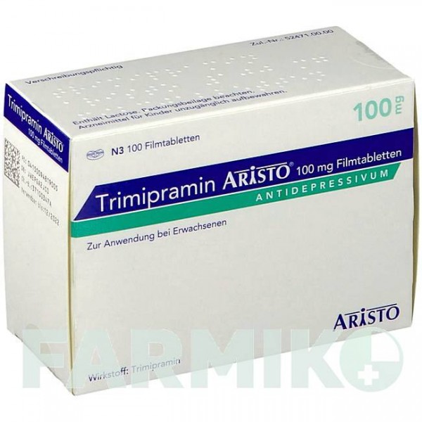 ТРИМИПРАМИН (TRIMIPRAMIN) 100 мг таблетки 100 шт - Тримипрамин ARISTO PHARMA