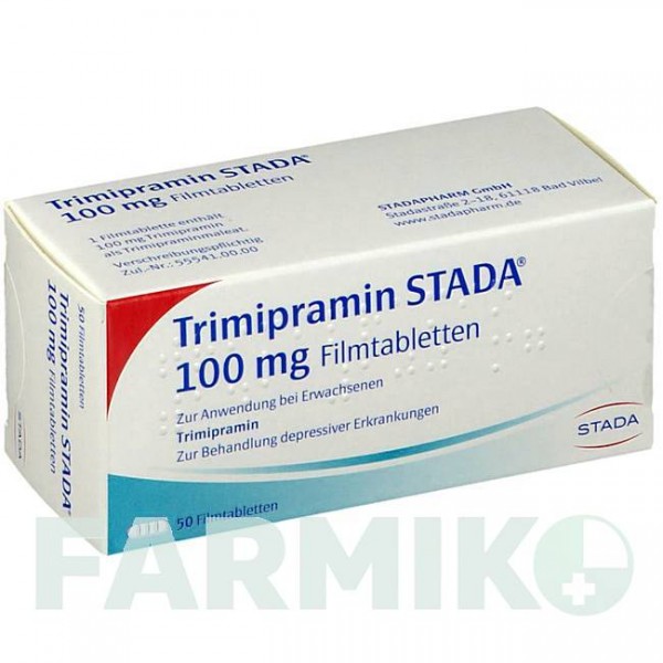 ТРИМИПРАМИН (TRIMIPRAMIN) 100 мг таблетки 50 шт - Тримипрамин STADAPHARM
