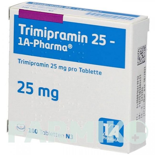 ТРИМІПРАМІН (TRIMIPRAMIN) 25 таблетки 100 шт - Триміпрамін 1 A PHARMA