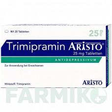 ТРИМИПРАМИН (TRIMIPRAMIN) 25 мг таблетки 20 шт - Тримипрамин ARISTO PHARMA