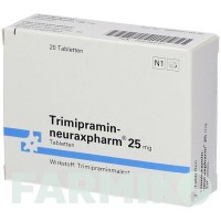 ТРИМИПРАМИН (TRIMIPRAMIN) 25 мг таблетки 20 шт - Тримипрамин NEURAXPHARM