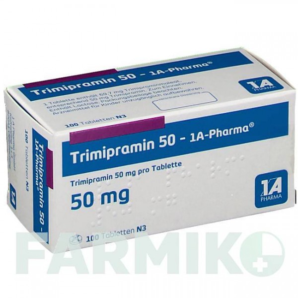 ТРИМИПРАМИН (TRIMIPRAMIN) 50 таблетки 100 шт - Тримипрамин 1 A PHARMA