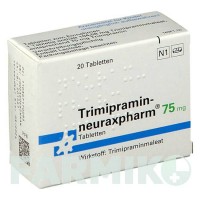 ТРИМИПРАМИН (TRIMIPRAMIN) 75 мг таблетки 20 шт - Тримипрамин NEURAXPHARM