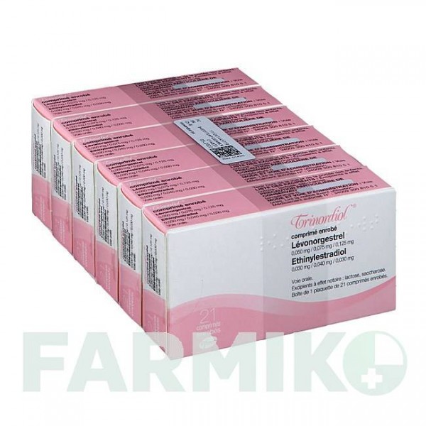 ТРИНОРДИОЛ (TRINORDIOL) таблетки 6x21 шт - Левоноргестрел, Этинилэстрадиол AXICORP PHARMA