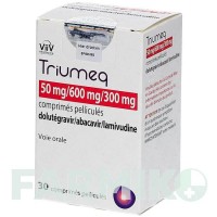 ТРІУМЕК (TRIUMEQ) 50 мг/600 мг/300 мг таблетки 30 шт - Ламівудин, Абакавір, Долутегравір EUROPEAN PHARMA