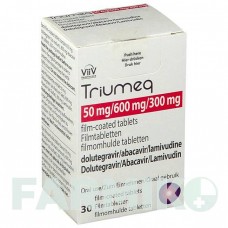 ТРИУМЕК (TRIUMEQ) 50 мг/600 мг/300 мг таблетки 30 шт - Ламивудин, Абакавир, Долутегравир VIIV HEALTHCARE
