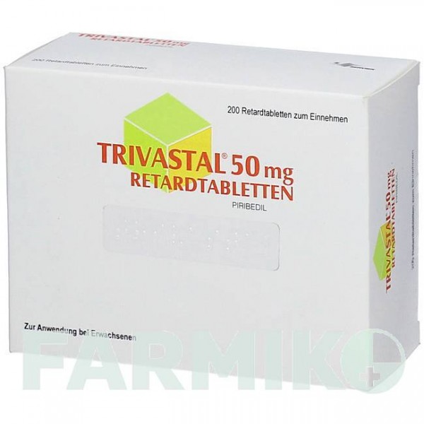 ТРИВАСТАЛ (TRIVASTAL) 50 мг таблетки 200 шт - Пирибедил ACA MULLER-ADAG PHARMA