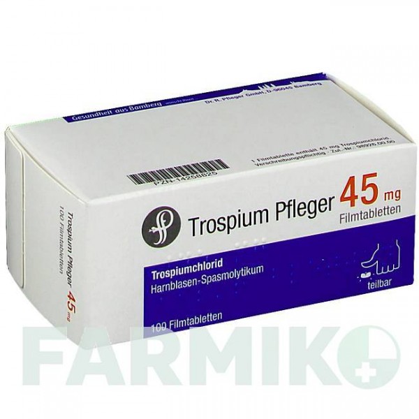 ТРОСПИУМ (TROSPIUM) 45 мг таблетки 100 шт - Троспиум DR.PFLEGER