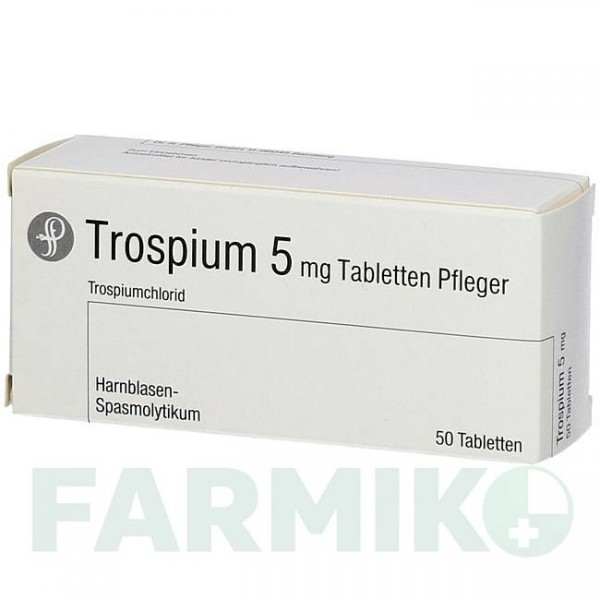 ТРОСПИУМ (TROSPIUM) 5 мг таблетки 50 шт - Троспиум DR.PFLEGER