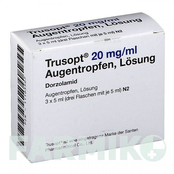 ТРУЗОПТ (TRUSOPT) 20 мг/мл капли 3x5 мл - Дорзоламид 2CARE4