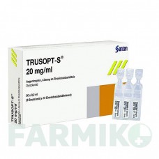 ТРУЗОПТ (TRUSOPT) 20 мг/мл капли 30x0,2 мл - Дорзоламид SANTEN