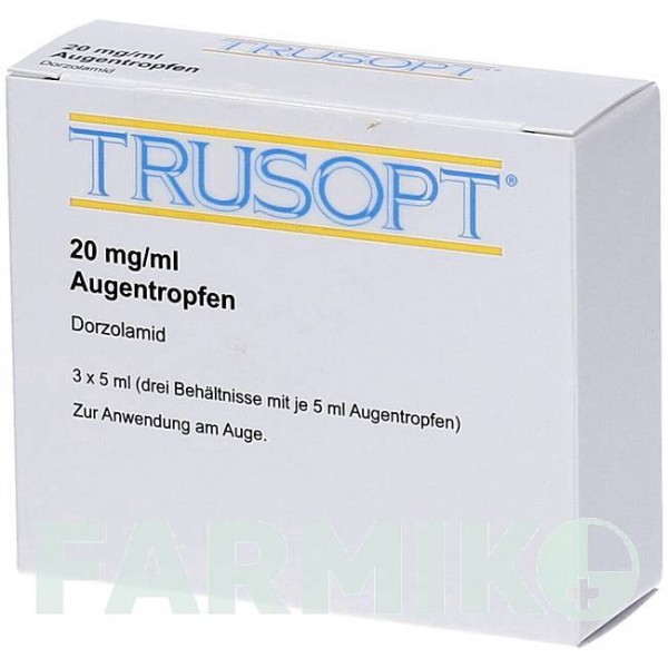 ТРУЗОПТ (TRUSOPT) краплі 3x5 мл - Дорзоламід AXICORP PHARMA