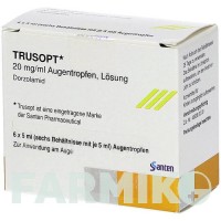 ТРУЗОПТ (TRUSOPT) капли 6x5 мл - Дорзоламид KOHLPHARMA