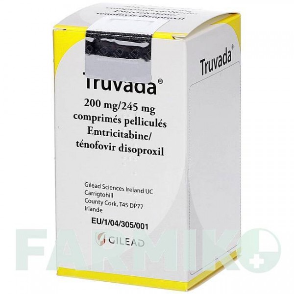 ТРУВАДА (TRUVADA) 200 мг/245 мг таблетки 30 шт - Тенофовир, Эмтрицитабин CC PHARMA