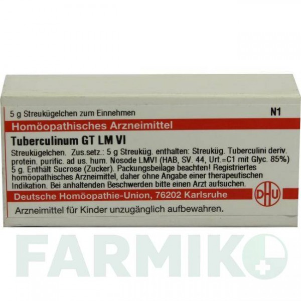 ТУБЕРКУЛИНУМ (TUBERCULINUM) LM VI глобули 5 г - Гомеопатия DHU