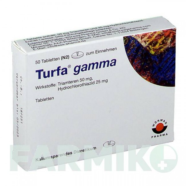 ТУРФА (TURFA) таблетки 50 шт - Гидрохлоротиазид, Триамтерен AAA - PHARMA