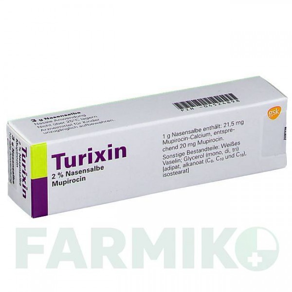 ТУРИКСИН (TURIXIN) мазь 3 г - Мупироцин GLAXOSMITHKLINE