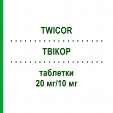 ТВІКОР (TWICOR) 20 мг/10 мг таблетки 100 шт - Розувастатин, Езетиміб KOHLPHARMA