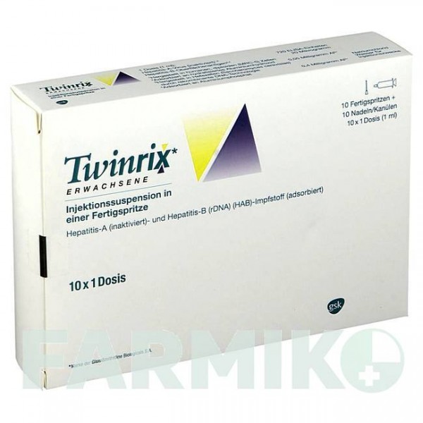 ТВИНРИКС (TWINRIX) суспензия 10x1 шт - Вещества для вакцинации EMRA-MED