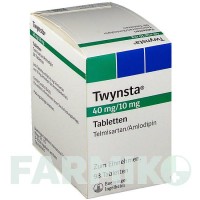 ТВИНСТА (TWYNSTA) 40 мг/10 мг таблетки 98 шт - Телмисартан, Амлодипин BOEHRINGER INGELHEIM