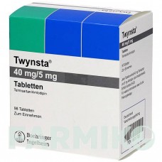 ТВИНСТА (TWYNSTA) 40 мг/5 мг таблетки 98 шт - Телмисартан, Амлодипин ACA MULLER-ADAG PHARMA