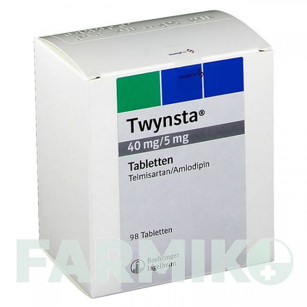 ТВИНСТА (TWYNSTA) 40 мг/5 мг таблетки 98 шт - Телмисартан, Амлодипин CC PHARMA