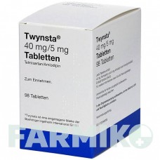 ТВИНСТА (TWYNSTA) 40 мг/5 мг таблетки 98 шт - Телмисартан, Амлодипин ORIFARM