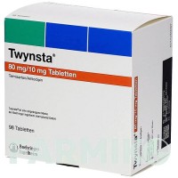 ТВИНСТА (TWYNSTA) 80 мг/10 мг таблетки 98 шт - Телмисартан, Амлодипин EMRA-MED