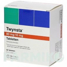 ТВИНСТА (TWYNSTA) 80 мг/10 мг таблетки 56 шт - Телмисартан, Амлодипин KOHLPHARMA