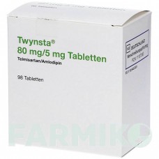 ТВИНСТА (TWYNSTA) 80 мг/5 мг таблетки 98 шт - Телмисартан, Амлодипин 2CARE4