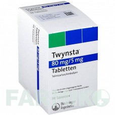 ТВИНСТА (TWYNSTA) 80 мг/5 мг таблетки 98 шт - Телмисартан, Амлодипин DOCPHARM