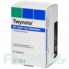 ТВИНСТА (TWYNSTA) 80 мг/5 мг таблетки 56 шт - Телмисартан, Амлодипин EMRA-MED