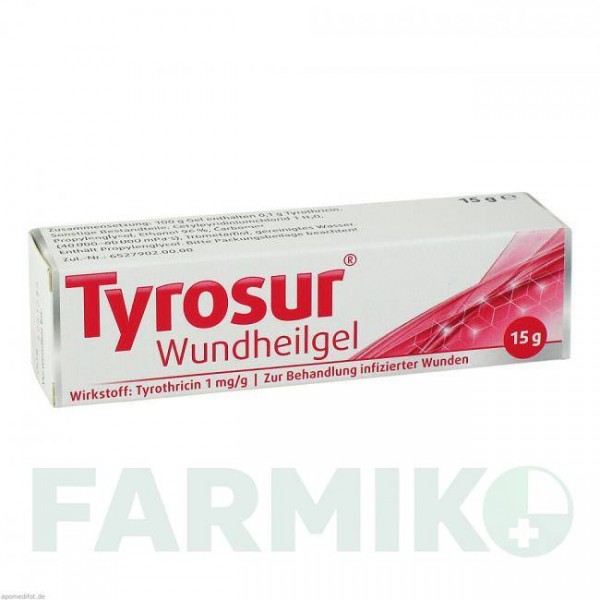 ТИРОЗУР (TYROSUR) гель 15 г - Тиротрицин ENGELHARD
