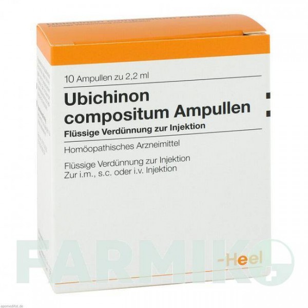 УБИХИНОН (UBICHINON) ампулы 10 шт - Гомеопатия BIOLOGISCHE HEILMITTEL HEEL
