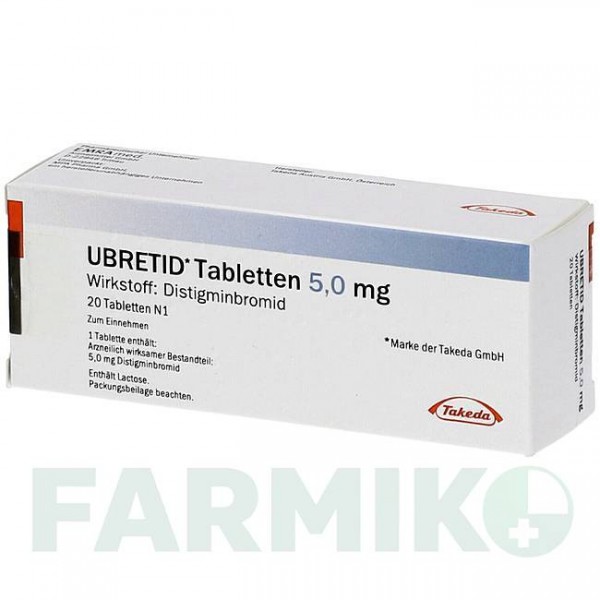 УБРЕТИД (UBRETID) 5 мг таблетки 20 шт - Дистигмін EMRA-MED