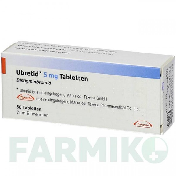 УБРЕТИД (UBRETID) 5 мг таблетки 50 шт - Дистигмін KOHLPHARMA