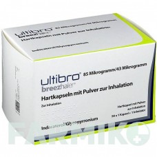 УЛЬТІБРО (ULTIBRO) 85 мкг/43 мкг капсули 3x30 шт - Індакатерол, Глікопіронію бромід AXICORP PHARMA