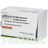 УЛЬТІБРО (ULTIBRO) 85 мкг/43 мкг капсули 3x30 шт - Індакатерол, Глікопіронію бромід EMRA-MED